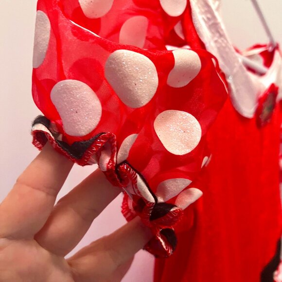 Disney Minnie Mouse Dress-Sz 8 Girls-Costume Dress Up-Play Dress-Velcro-Festive - Picture 7 of 16